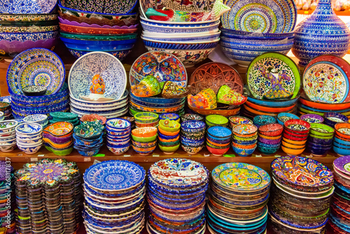 Classical Turkish ceramics on the market Grand Bazaar