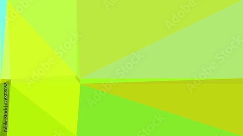 Abstract color triangles geometric background with green yellow, light green and yellow green colors for poster, cards, wallpaper or texture