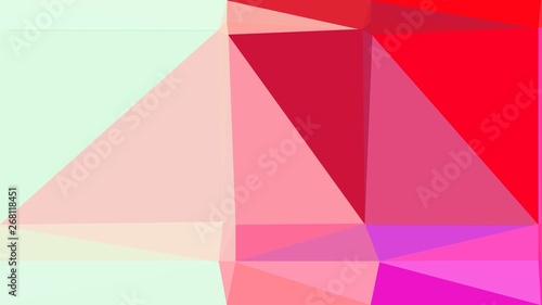 bisque, antique white and crimson multi color background art. abstract triangle style composition for poster, cards, wallpaper or texture