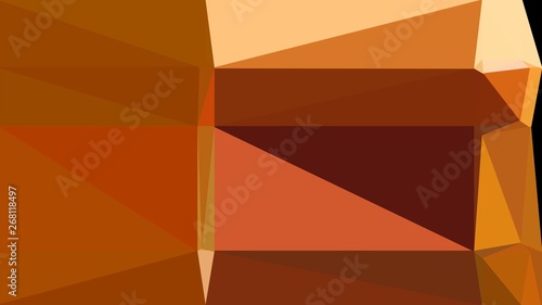 abstract geometric background with triangles and saddle brown  khaki and coffee colors. for poster  banner  wallpaper or texture
