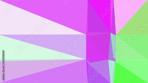 retro style triangle illustration. violet, medium orchid and light green colors. for poster, cards, wallpaper design or backdrop texture