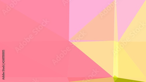 light coral, khaki and pink color background with triangles. triangles style of different size and shape. simple geometric background for poster, cards, wallpaper or texture