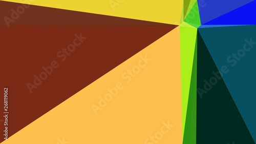 minimalistic triangle geometric background with pastel orange, chocolate and very dark blue colors for poster, cards, wallpaper or background texture