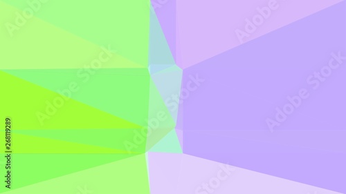 lavender blue, light green and pale green color background with triangles. triangles style of different size and shape. simple geometric background for poster, cards, wallpaper or texture