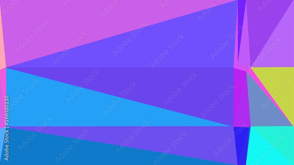medium slate blue, medium orchid and dodger blue color geometric triangle background. simple illustration trendy abstract for poster design, cards, wallpaper or texture