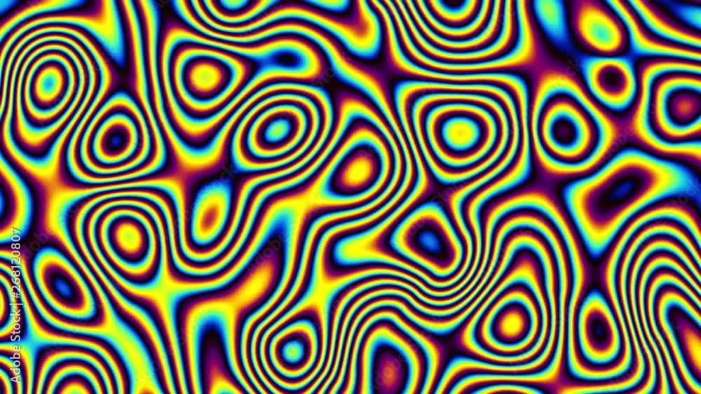 Moving random wavy texture. Psychedelic animated background. Looping animated footage. Moving random wavy texture. Psychedelic animated background. Looping animated footage.