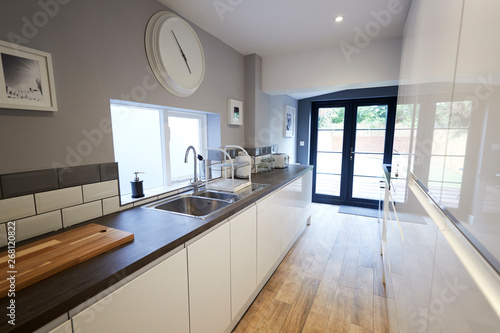 Sink and worktop in a newly refurbished kitchen