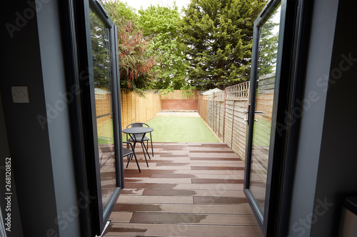 Photos View to the garden from the back door of a refurbished house
