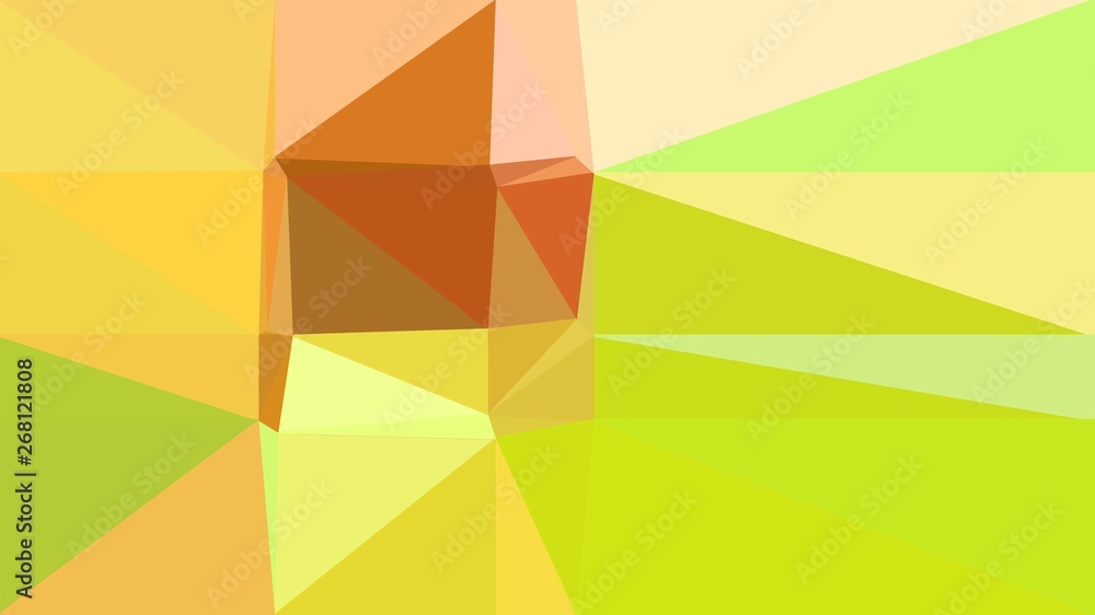 geometric golden rod, green yellow and moccasin color background. for creative poster, cards, wallpaper or texture design