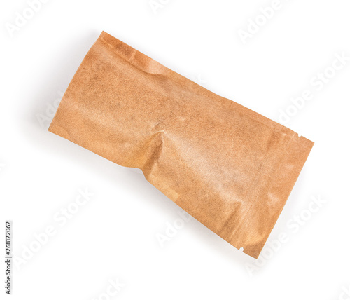 brown carton pack on top of an isolated white background