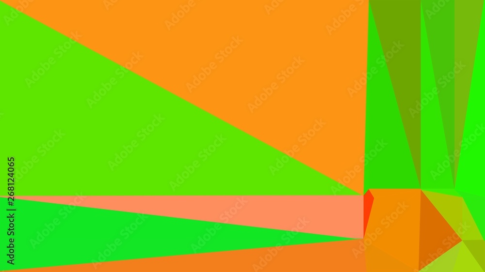 Obraz premium modern contemporary art with dark orange, neon green and dark green colors. simple geometric background for poster, cards, wallpaper or texture