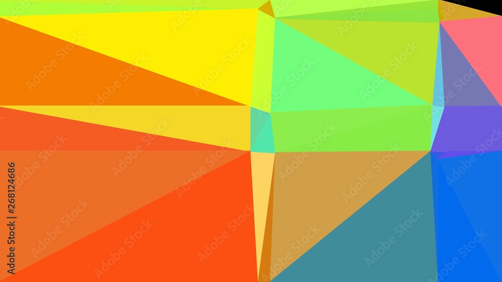 abstract geometric background with triangles and steel blue, bronze and green yellow colors. for poster, banner, wallpaper or texture