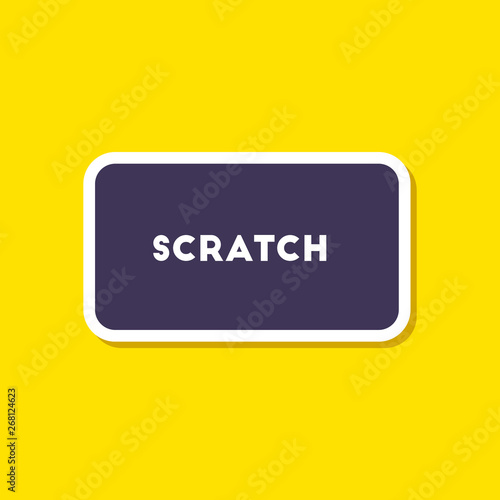 paper sticker on stylish background scratch card