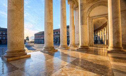 Piazza del Plebiscito square, Naples, Italy