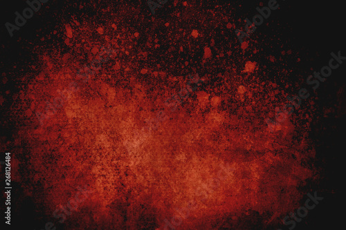 Dark red splatters on canvastexture, conceptual abstract background