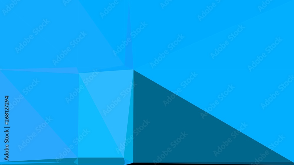 deep sky blue, teal and very dark blue multicolor background art. simple geometric shape background for poster, banner design, wallpaper or texture