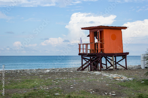 lifeguard tower on the beach