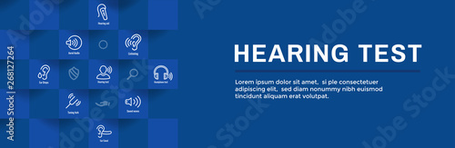Hearing Test Web Header Banner - Sound Wave Images Set