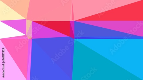 geometric dodger blue, hot pink and crimson color background. for creative poster, cards, wallpaper or texture design