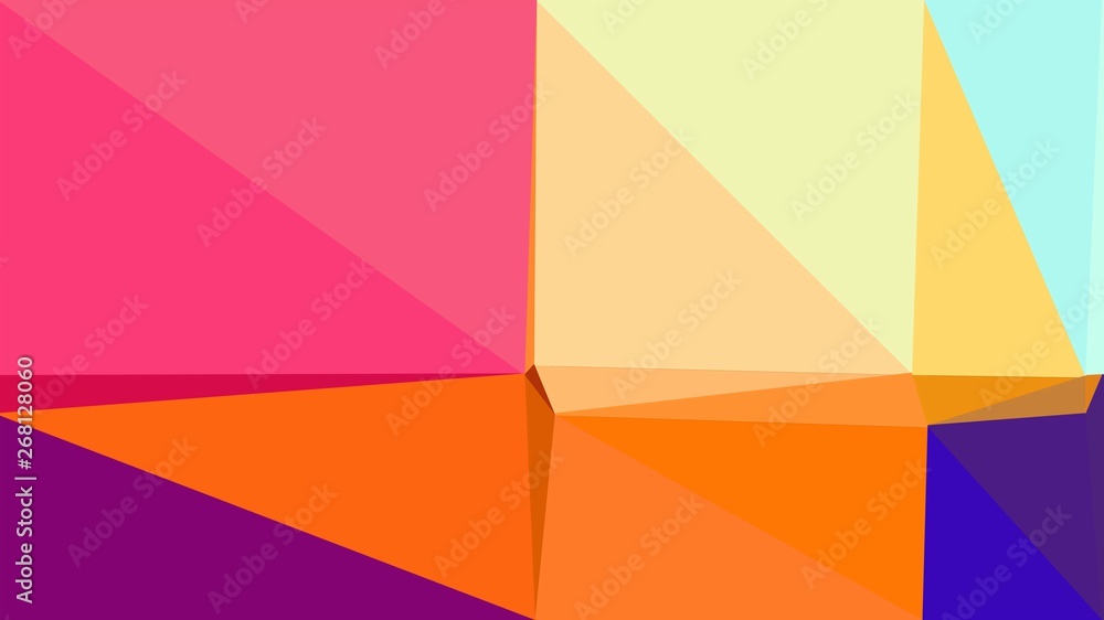 abstract geometric background with triangles and pale golden rod, pastel red and purple colors. for poster, banner, wallpaper or texture