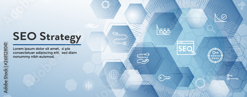 SEO Strategy - Search engine optimization concept - keywords, etc