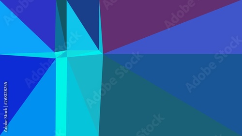 modern contemporary art with teal blue, royal blue and dark turquoise colors. simple geometric background for poster, cards, wallpaper or texture