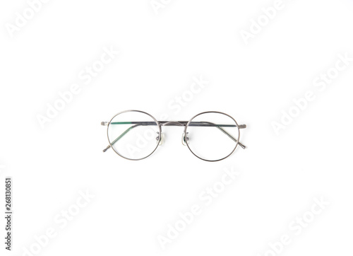 glasses on isolated white background