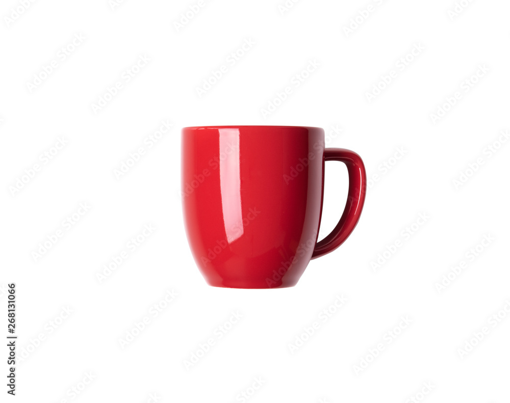 red mug on isolated white background red mug on isolated white background