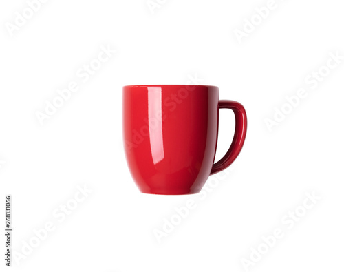 red mug on isolated white background