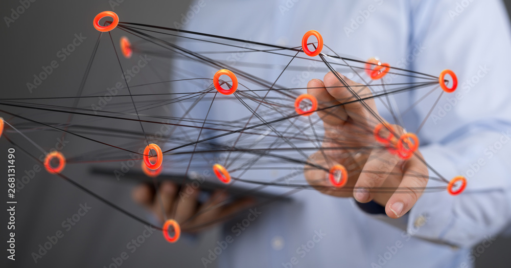 connection data code network cloud holding in hand connection data code network cloud holding in hand