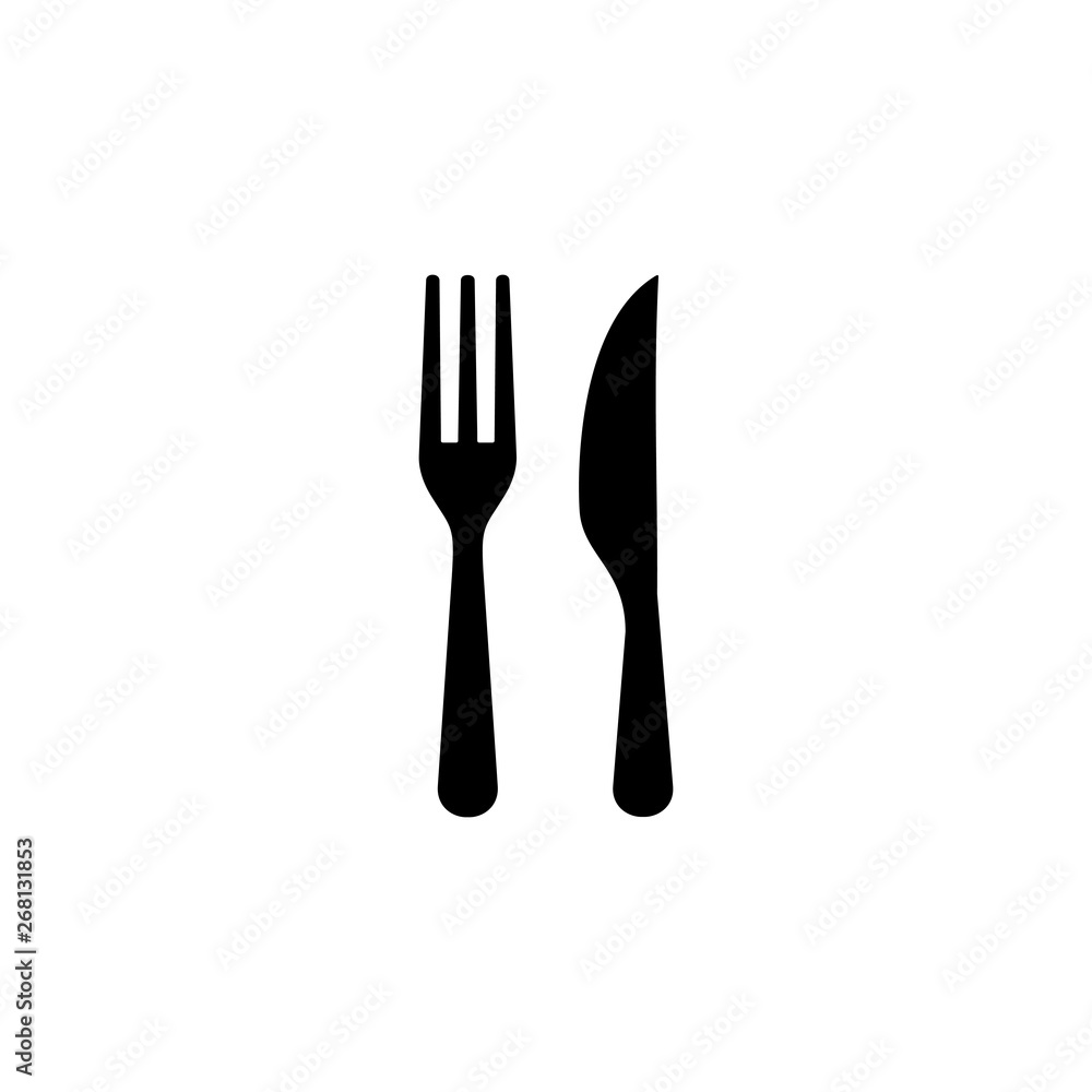 Fork and knife symbol icon vector illustration Fork and knife symbol icon vector illustration