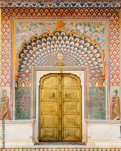 Lotus Gate in City Palace, Jaipur, India