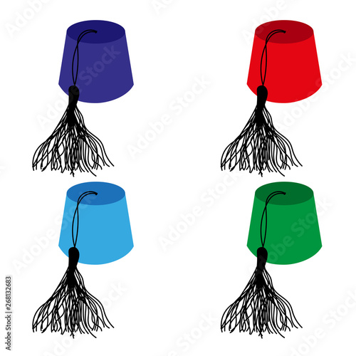 traditional turkish hat isolated on white