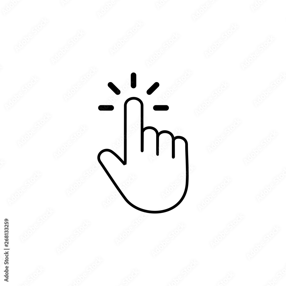 Hand cursor icon vector Hand cursor icon vector