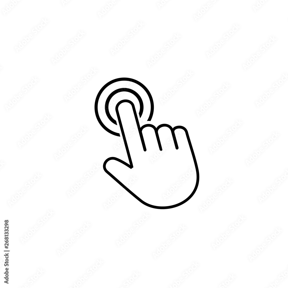 Hand cursor icon vector Hand cursor icon vector