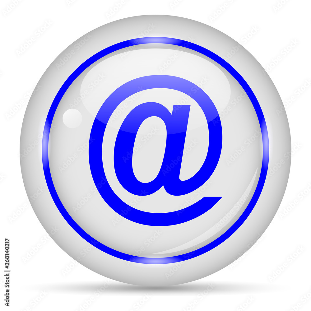 E mail icon. White glossy round vector icon in eps 10. Editable modern design internet button on white background. E mail icon. White glossy round vector icon in eps 10. Editable modern design internet button on white background.