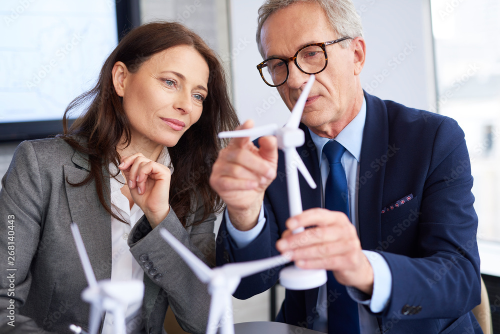Business couple having serious conversation Business couple having serious conversation