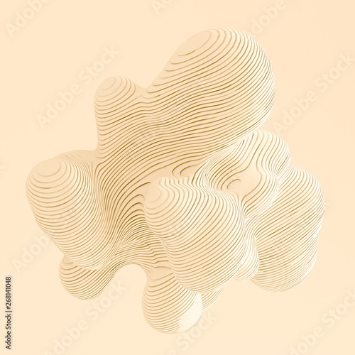 Light yellow abstract background. 3d illustration, 3d rendering.