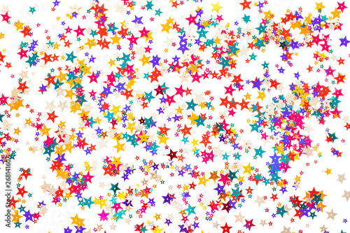 Asterisks festive celebration background multicolored confetti New Year