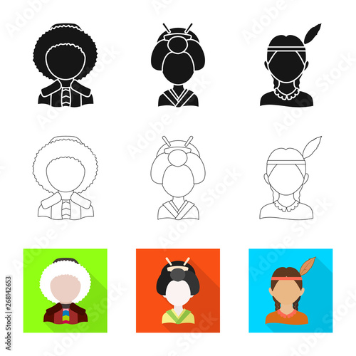 Vector design of imitator and resident symbol. Collection of imitator and culture vector icon for stock.