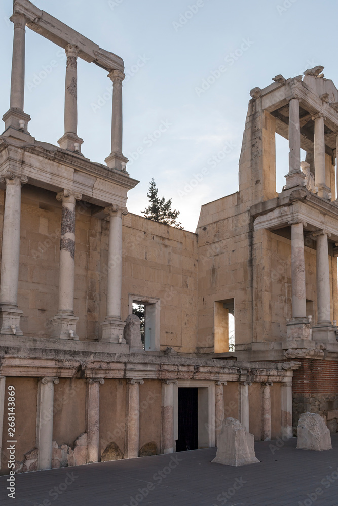 Fototapeta premium Ruins of Ancient Roman theatre of Philippopolis in city of Plovdiv, Bulgaria