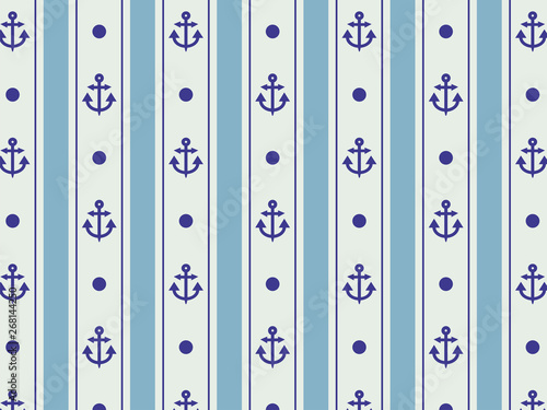 Vintage Nautical Anchor Seamless Pattern © PremiumGraphicDesign