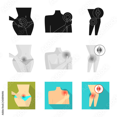 Isolated object of hospital and rendering icon. Set of hospital and help stock vector illustration.