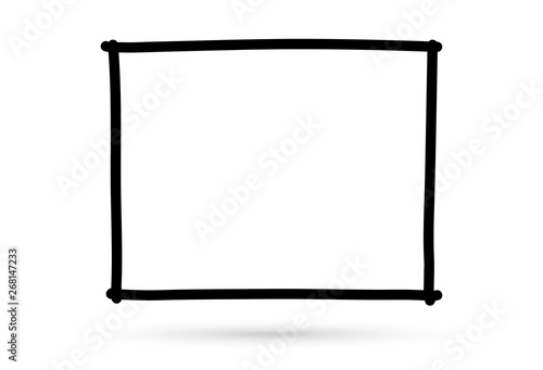 popular drawing square border frame sign symbol isolated