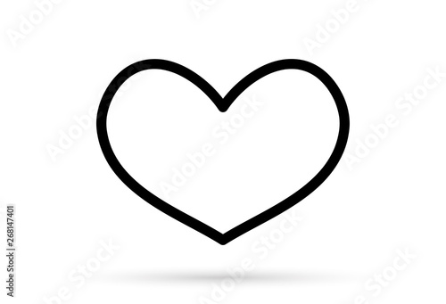 popular heart drawing love valentine sign symbol isolated