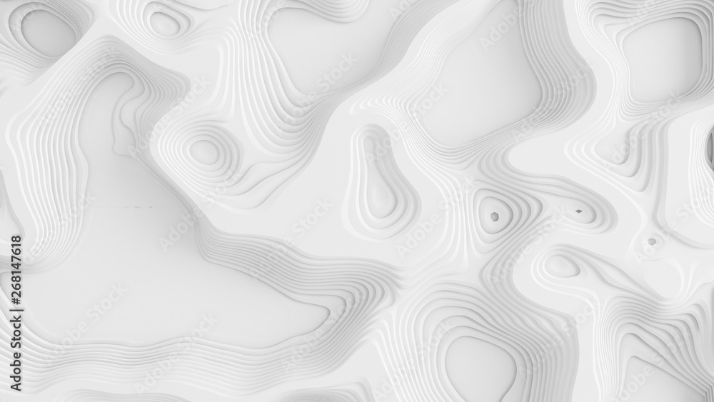 Obraz premium Beautiful white relief texture background. 3d illustration, 3d rendering.