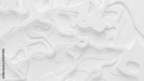Beautiful white relief texture background. 3d illustration  3d rendering.