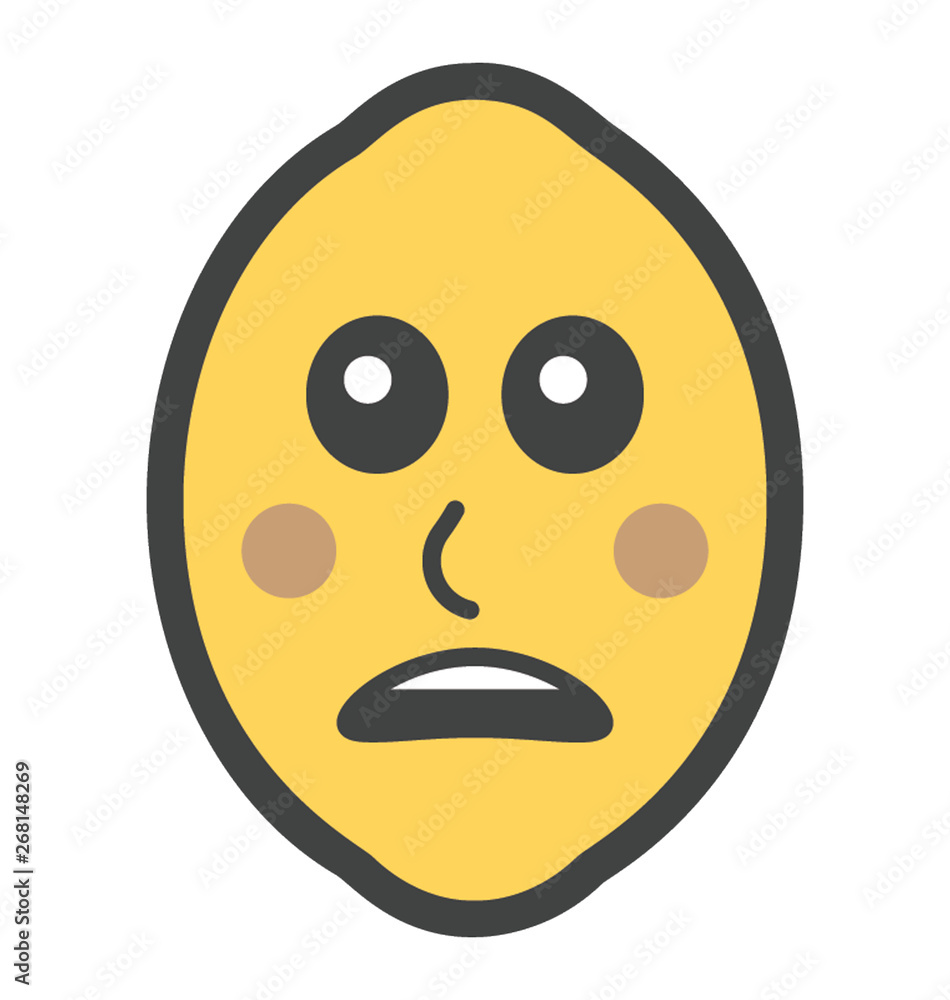 Obraz premium Sad Lemon Face
