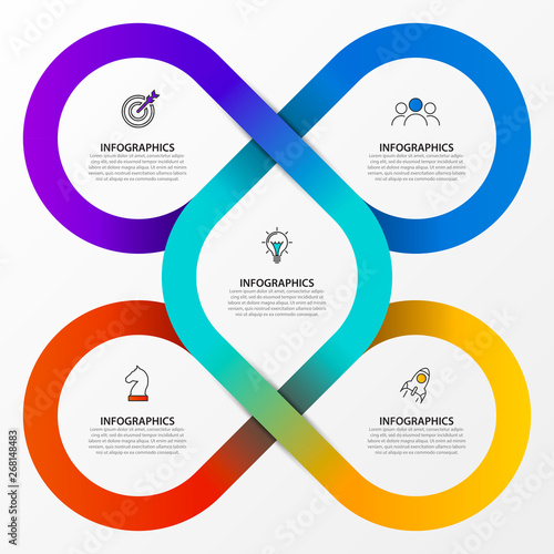 Infographic design template. Creative concept with 5 steps