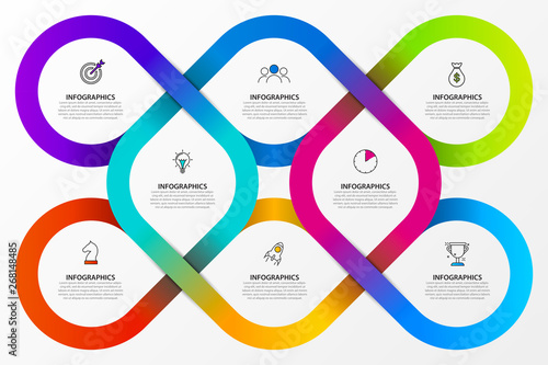 Infographic design template. Creative concept with 8 steps